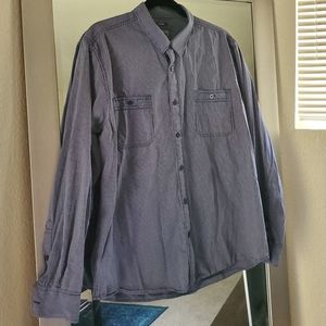 Men's Blue & White Stripe Button Down